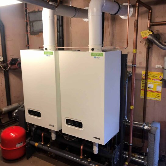 Brand new efficient commercial boiler installation for Manchester Care Home